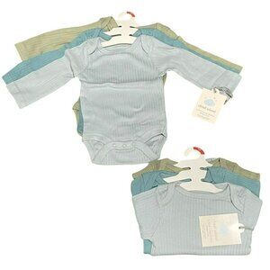 Cloud Island 6 Long Sleeve Baby Newborn Ribbed One Piece Bodysuit NWT